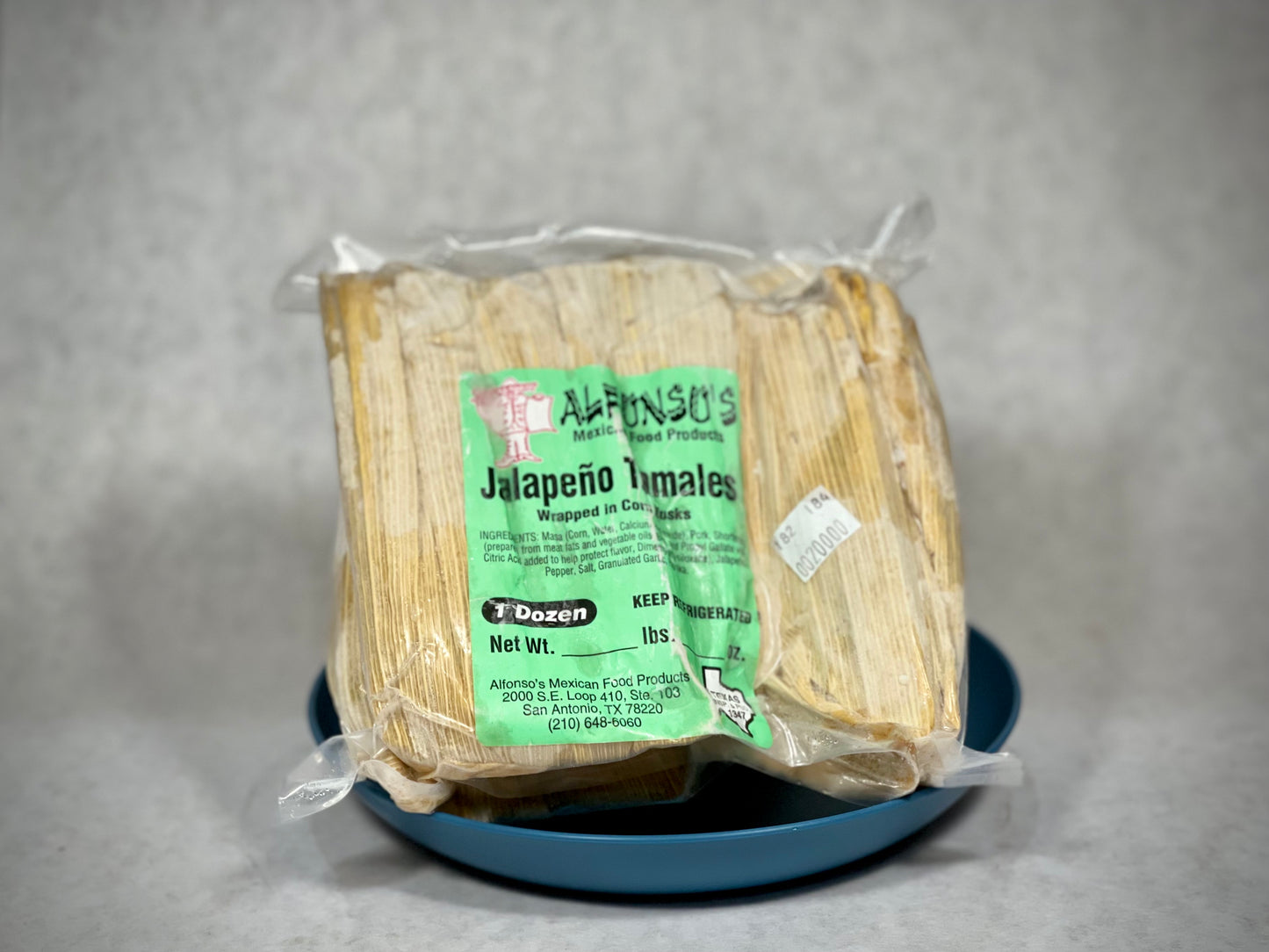 Regular Pork + Jalapeño Tamales  - Frozen - 1 Dozen